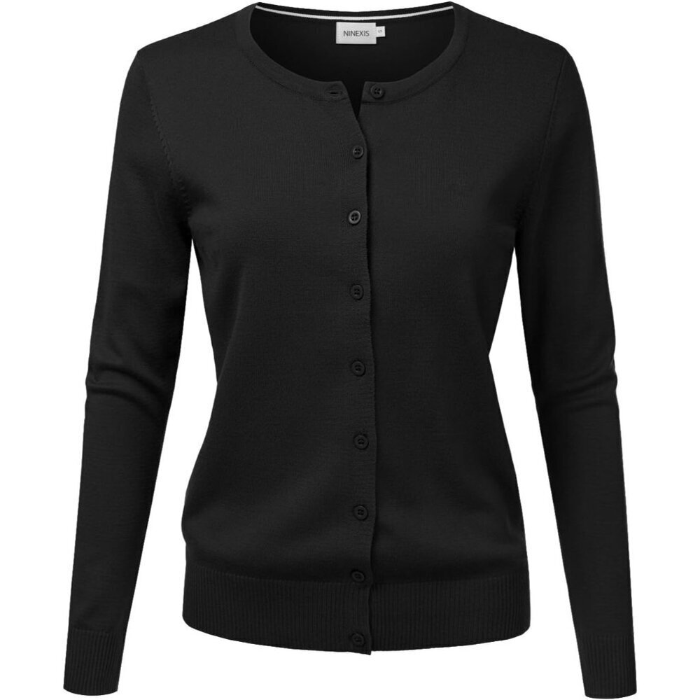 Women's Knitted Button Down Cardigan Long Sleeve Casual Sweater Plus Size